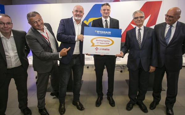 Les vols Air Malta font leur entrée sur le site de Ryanair