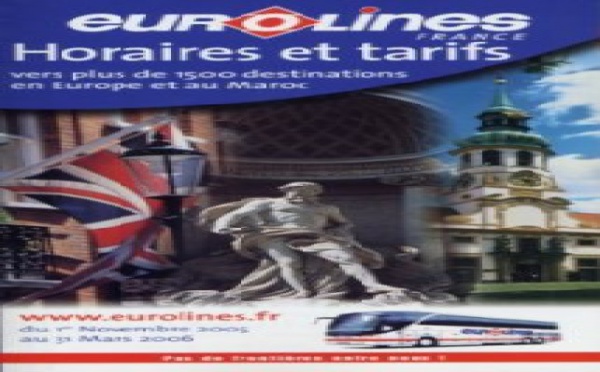 Eurolines : nouveau catalogue ''Horaires et Tarifs''