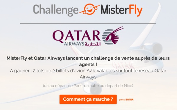 Misterfly et Qatar Airways font gagner des billets d'avion