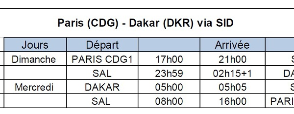 CABO VERDE Airlines ouvre une ligne Paris-Dakar via Sal (Cap Vert)