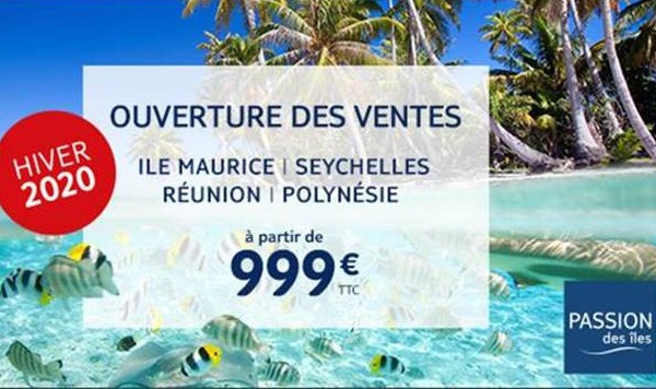 TUI : coup d'envoi des ventes hiver 2020 de Passion des îles