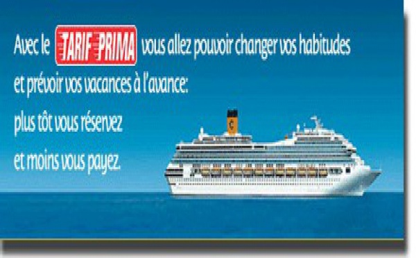 Costa Croisières : tarif prima, résa bellissima