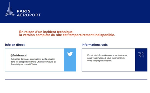 Paris Orly : trafic perturbé suite à un incident technique