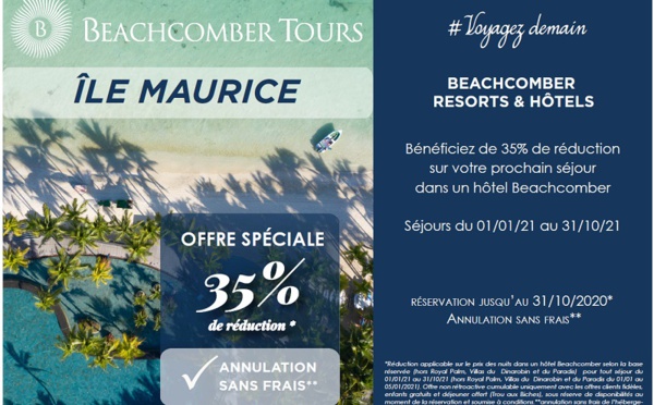 Beachcomber : offre spéciale sur l'Ile Maurice