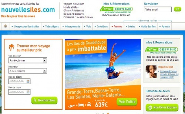 Nouvellesiles.com repense son site Internet pour plonger le visiteur au coeur du voyage