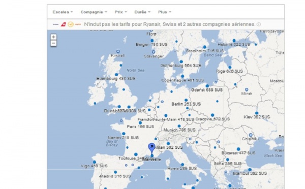 Comparateurs : Google Flight Search "n'a pas encore de Business Model..."