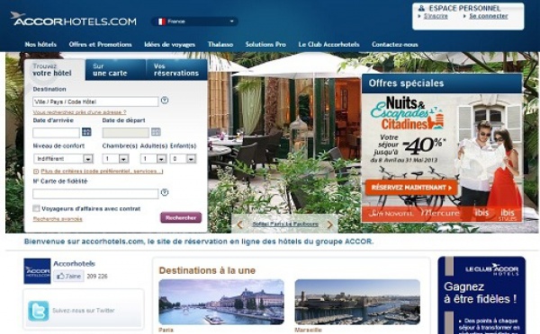 Accor : en 2013, le groupe mise gros sur son site Internet