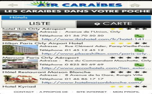 Air Caraïbes lance son application mobile