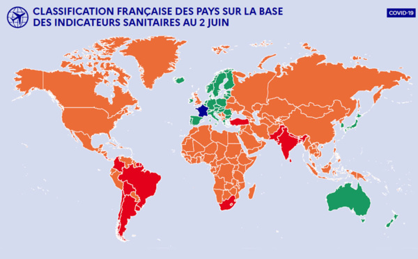 Tourisme : découvrez la liste officielle des pays verts, orange et rouges