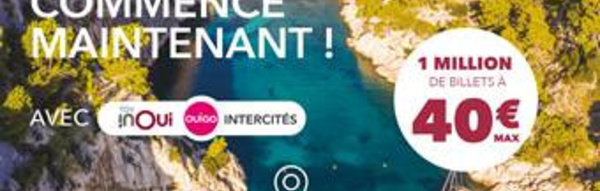 SNCF : TGV, Ouigo et Intercités des billets à 40€ maxi en juin