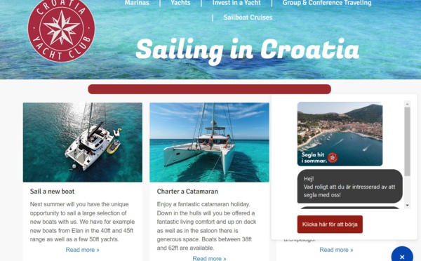 Samboat met la main sur le suédois "Croatia Yacht Club"