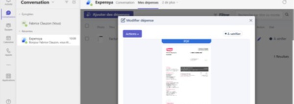 Expensya intègre Microsoft Teams