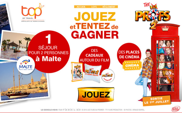 Les Profs 2 : Top of Travel fait gagner des voyages à Malte !