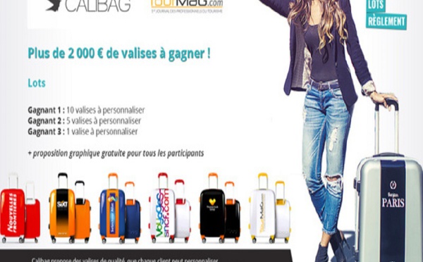 Calibag fait gagner des lots de valises aux couleurs de votre entreprise !