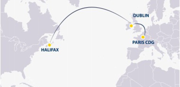 Europe Airpost: CDG-Halifax flights via Dublin until September 11, 2015