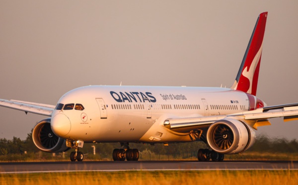 Les liaisons entre Paris et Perth s'effectuent à bord d'un Boeing 787-9 Dreamliner. ©Qantas