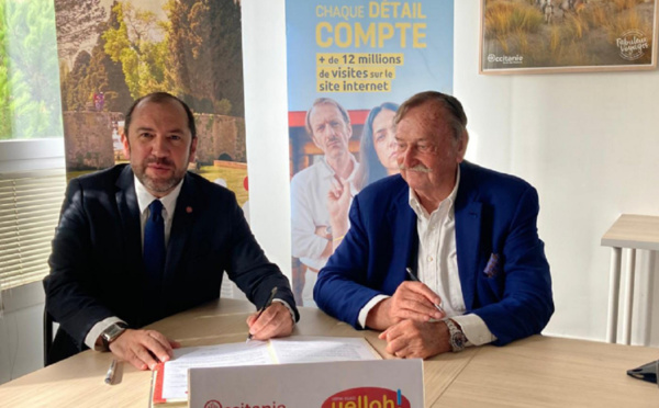 Vincent Garel, Président du CRTL et Bernard Sauvaire, cofondateur et Président du Directoire de la marque Yelloh! Village - Photo : ©Yelloh! Village et CRTL