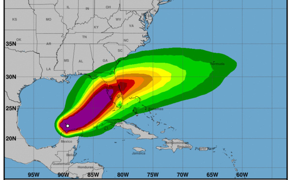 L'Ouragan Milton est classé en catégorie 5 sur 5, il passera par la Floride - Crédit photo : nhc.noaa