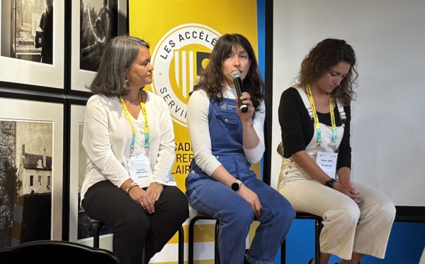 De gauche à droite, Muriel Tek Roquejeoffre, Marine Belaigue et Margaux Thierrée - photos AB