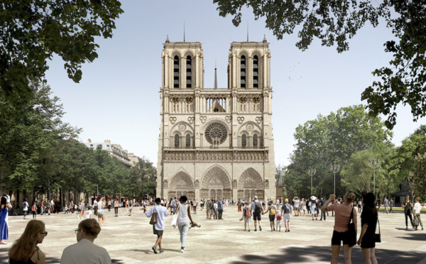 La Ville de Paris présente son projet de réaménagement des abords de la cathédrale - Photo : ©Bureau Bas Smet