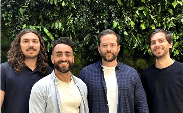 De gauche à droite : Lucien Bredin, Maxime Eduardo, Antoine Servant et Jean-Louis Villeminot, co-fondateurs de Naboo - Photo : ©Naboo