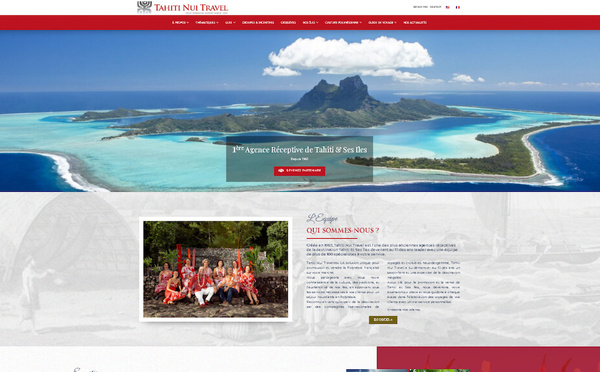 Home page du site Tahiti Nui Travel    © Tahiti Nui Travel