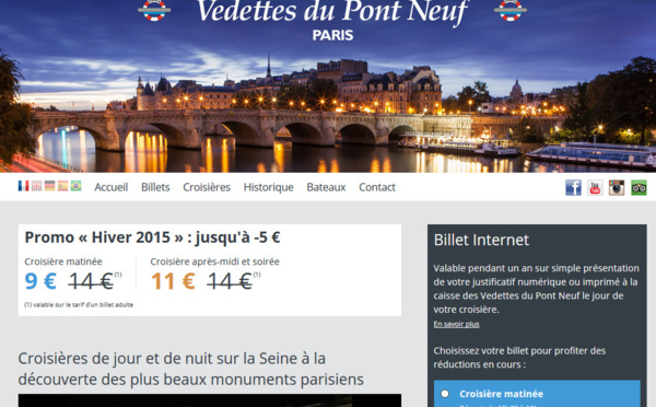 France Tourisme acquires the group Vedettes du Pont Neuf