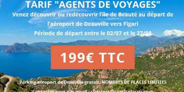 Corsicatours : offre spéciale agents de voyages Deauville - Figari